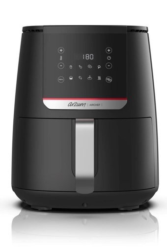 Arzum AR2089 Airfryer 4 lt Tek Hazneli Led Ekranlı Sıcak Hava Fritözü Siyah