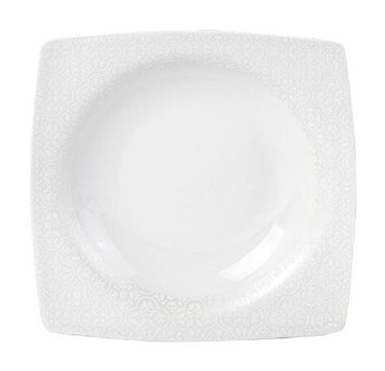 Emsan Ela 60 Parça 12 Kişilik Bone China Porselen Kare Yemek Takımı