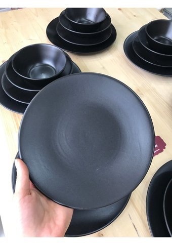 Keramika 30 Parça 6 Kişilik Stoneware Yuvarlak Yemek Takımı