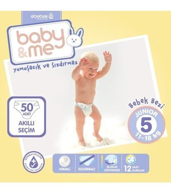 Baby Me 5 Numara Bantlı Bebek Bezi 50'li