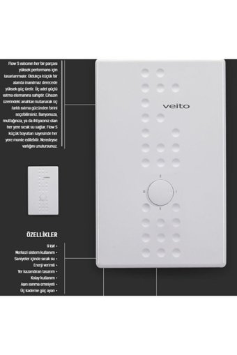 Veito Flow S 9000 W 5 lt Manuel Dikey tezgah Üstü Elektrikli Termosifon