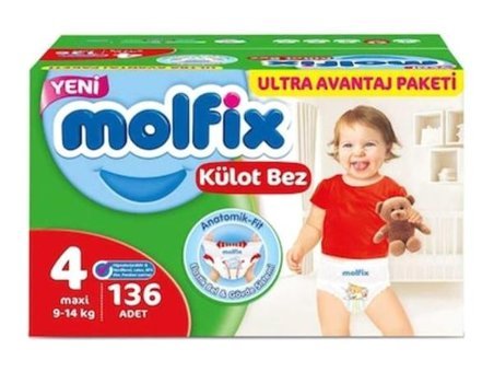 Molfix 4 Numara Külot Bebek Bezi 136'lı