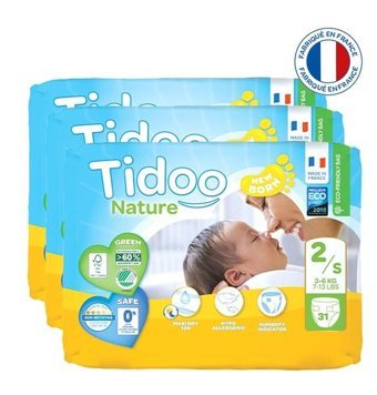 Tidoo Nature 2 Numara Organik Bantlı Bebek Bezi 3x31'li