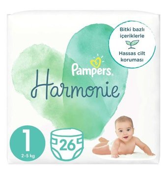 Prima Pampers Harmonie 1 Numara Bantlı Bebek Bezi 26'lı