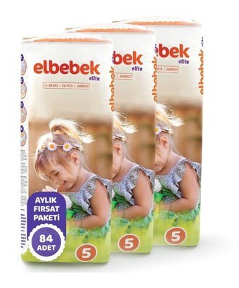 Elbebek Elite 5 Numara Bantlı Bebek Bezi 84'lü