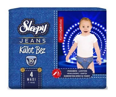 Sleepy 4 Numara Külot Bebek Bezi 30'lu