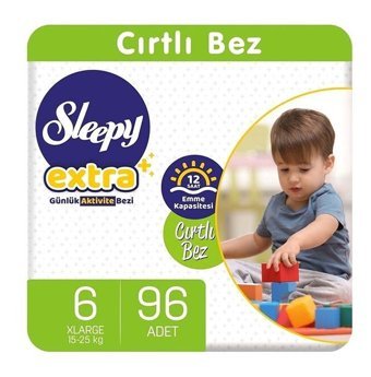 Sleepy Extra 6 Numara Bantlı Bebek Bezi 96'lı