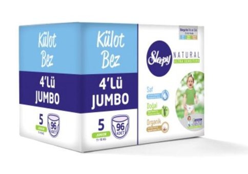 Sleepy Natural 5 Numara Külot Bebek Bezi 96'lı