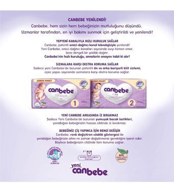 Canbebe 2 Numara Bantlı Bebek Bezi 360'lı