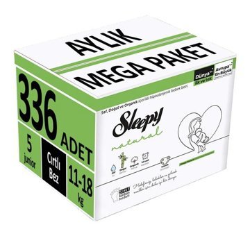 Sleepy Natural 5 Numara Bantlı Bebek Bezi 3x112'li