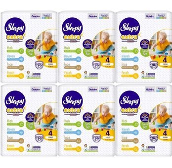 Sleepy Extra 4 Numara Bantlı Bebek Bezi 6x96'lı