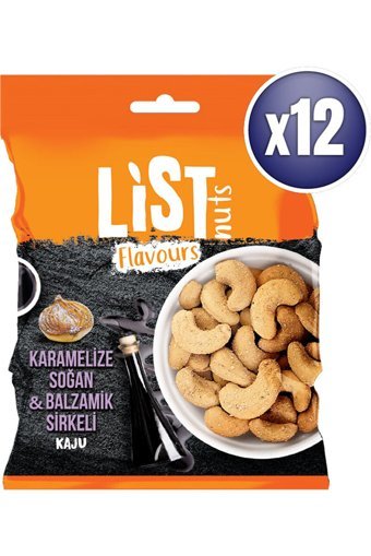 List Flavours Soslu Tuzlu Kavrulmuş Kaju 12x100 gr