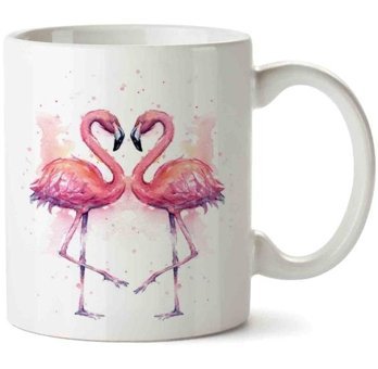 Art Hediye Flamingo Aşk 2 İki Tarafı Baskılı Kupa Bardak