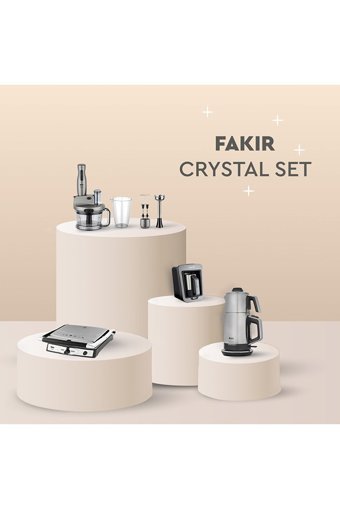 Fakir Crystal Set 4'lü Elektronik Çeyiz Seti Gri