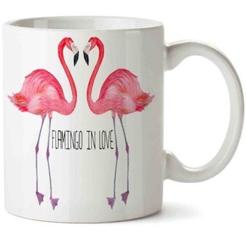 Art Hediye Flamingo Aşk Love İki Tarafı Baskılı Kupa Bardak