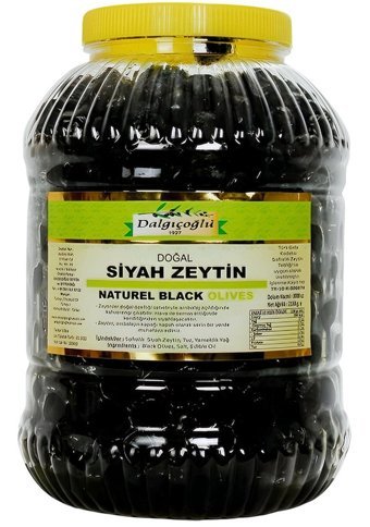 Dalgıçoğlu Az Tuzlu Siyah Zeytin 3.85 kg