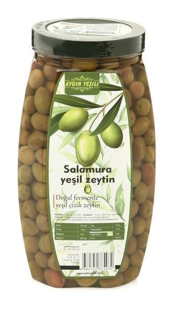 Aydın Yeşili Çizik Yeşil Zeytin 1.8 kg