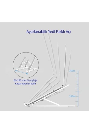 Aırstorr Katlanabilir Alüminyum Dikey Ayarlanabilir Taşınabilir Ayaklı Hareketli Laptop Standı