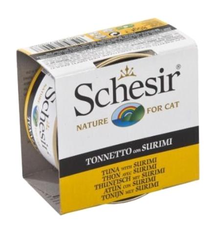 Schesir Yetişkin Ton Balığı-Yengeçli Jöleli Yaş Kedi Maması 85 gr