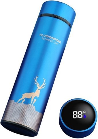 Alibee Lcd Ekran Paslanmaz Çelik 500 ml Outdoor Termos Mavi