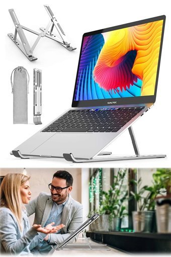 Utelips Katlanabilir Alüminyum Dikey Ayarlanabilir Taşınabilir Ayaklı Hareketli Laptop Standı