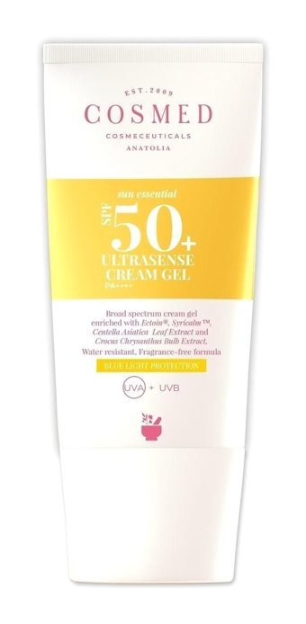 Cosmed Sun Essential 50 Faktör İçin Leke Karşıtı Nemlendirici Suya Dayanıklı Yüz ve Vücut Güneş Kremi 40 ml