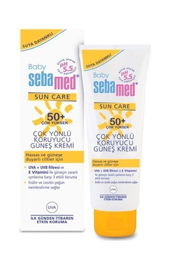 Sebamed Kids 50 Faktör İçin Leke Karşıtı Nemlendirici Yaşlanma Karşıtı Suya Dayanıklı Yüz Güneş Kremi 75 ml