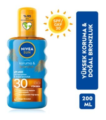 Nivea 30 Faktör İçin Nemlendirici Suya Dayanıklı Yüz ve Vücut Güneş Kremi 200 ml