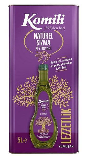 Komili Lezzetlik Teneke Sızma Zeytinyağı 5 lt