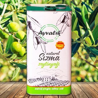 Ayvalık Naturel Soğuk Sıkım Teneke Sızma Zeytinyağı 5 lt