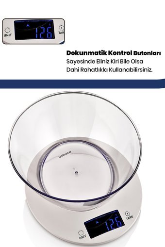 GoldMaster IN-6119 Dijital Hassas Hazneli 5 kg Mutfak Tartısı