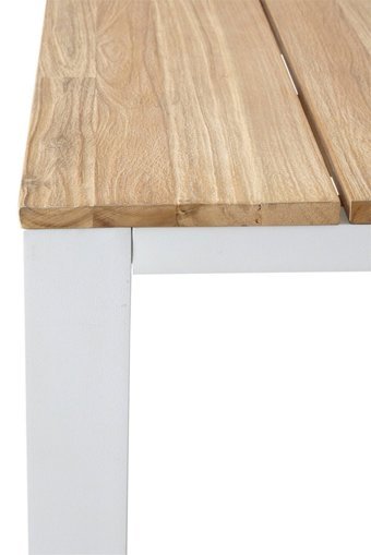 Zenio Dikdörtgen Ahşap-Metal 90x180 cm Beyaz - Kahverengi Kamp Masası