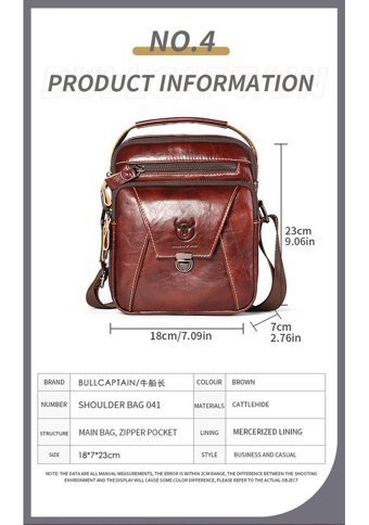 Bull Captan Retro Crossbody Kahverengi Erkek Sırt Çantası