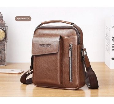 Eternal Luck Crossbody Doku Koyu Kahverengi Erkek Sırt Çantası