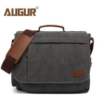 Augur 8507 Retro Çapraz Koyu Gri Erkek Sırt Çantası