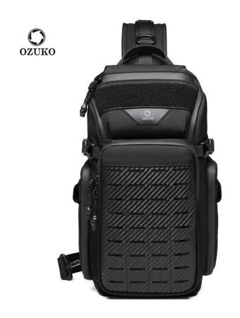 Ozuko Su Geçirmez Crossbody Siyah Erkek Sırt Çantası