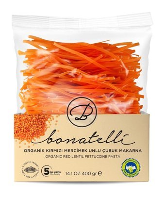 Bonatelli Kırmızı Mercimekli Çubuk Makarna 400 gr