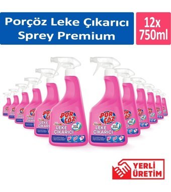 Porçöz Premium Sıvı Sprey Leke Çıkarıcı 12 x 750 ml