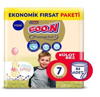 Goo.n Ekonomik Fırsat Paketi 7 Numara Külot Bebek Bezi 84 Adet