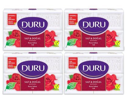 Duru Saf & Doğal Gül Katı Sabun 4x600 gr