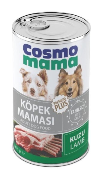 Cosmo Mama Premium Plus Kuzu Yaş Köpek Maması 24 x 415 gr 24'lü