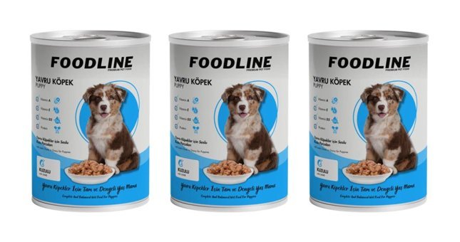 Foodline Puppy Kuzu Yaş Köpek Maması 3 x 400 gr 3'lü