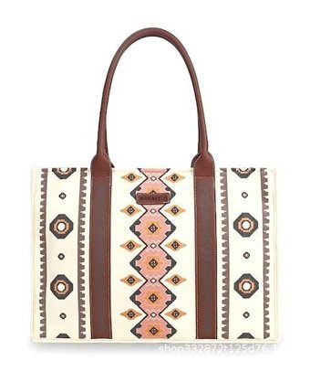 Layla Tote Vintage Kadın Omuz Çantası Çok Renkli