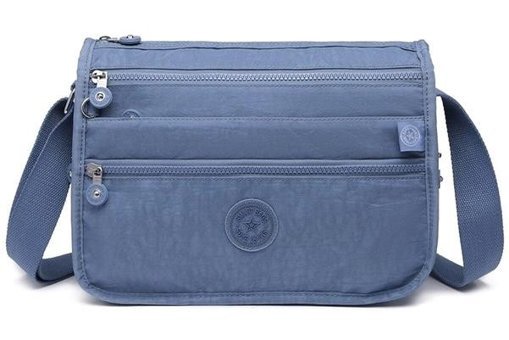 Smart Bags 1128 Krınkle Kumaş Postacı Jeans Jean Kadın Omuz Çantası Mavi