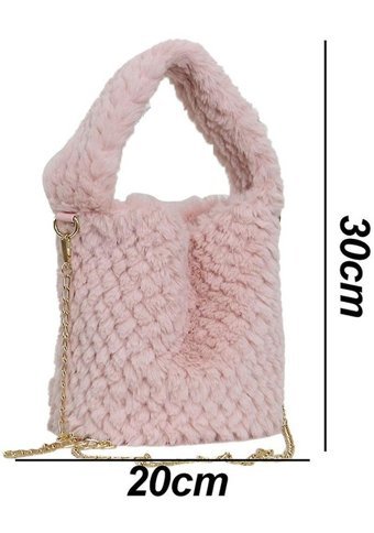 Bruce Lady Handbag Kadın Peluş Kadın Omuz Çantası Pembe