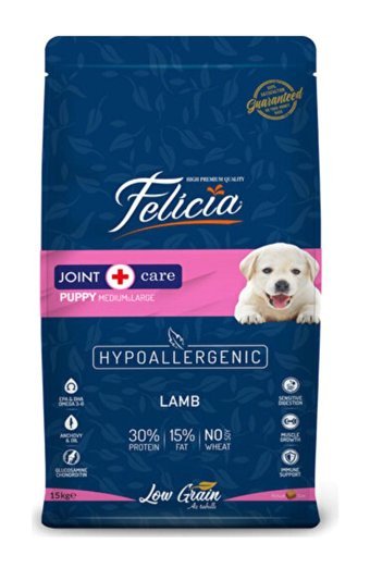 Felicia Kuzu Etli Tüm Irklar Yavru Köpek Maması 15 Kg