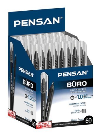 Pensan 2270 1 mm 50'li Paket Tükenmez Kalem Siyah