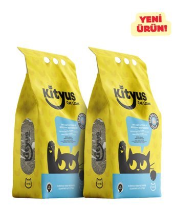 Kityus Marsilya Sabun Kokulu Topaklanan İnce Taneli Bentonit Kedi Kumu 2x10 lt