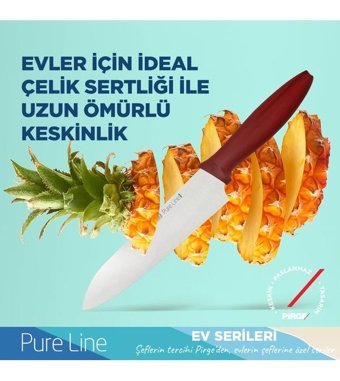 Pirge Pureline Paslanmaz Çelik 3 Parça Şef Bıçağı Seti