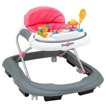 Baby2Go 2383 6 Tekerlekli 3 Kademeli Oyuncaklı Örümcek Yürüteç Pembe